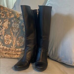 Clarks Black Heeled Boots Timeless Design